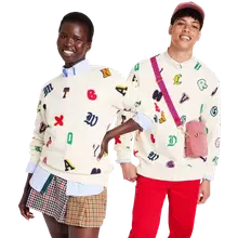 Product image of Unisex Alphabet Print Crewneck Sweatshirt