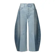 Product image of Citizens of Humanity Pieced Horseshoe paneled high-rise barrel-leg jeans