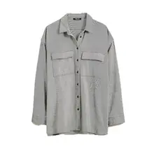 Product image of Plus Brushed Oversized Shirt-Jacket