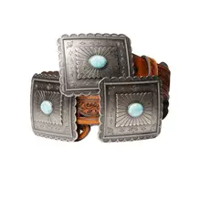 Product image of Ariat Western Lady Bull Texas Longhorn Steer Head Belt Buckle