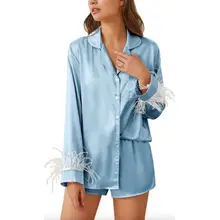 Product image of Satin Feather Pajamas