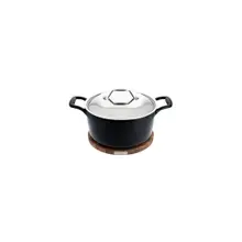 Product image of All-Clad Six-Quart Cast Iron Dutch Oven with Lid and Acacia Wood Trivet
