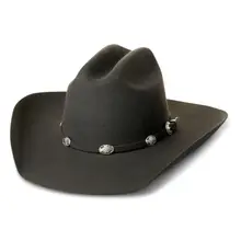 Product image of Rockin’ C women’s gray with Concho hatband cattleman wool hat