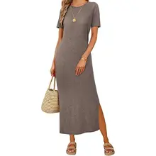 Product image of Wool Blend Lightweight T-Shirt Maxi Dress