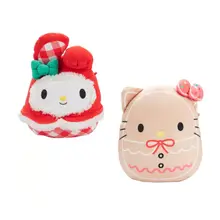Product image of Squishmallows 8 inch Hello Kitty & My Melody Christmas Plush 2-Pack