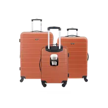 Product image of Wrangler Smart Luggage 3-Piece Set with Cup Holder and USB Port