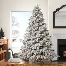 Product image of Three Posts Flocked Utica Fir Artificial Christmas Tree