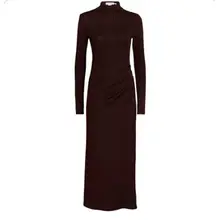 Product image of Good American Ribbed Funnel Neck Midi Dress