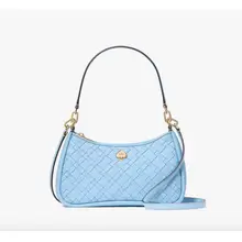 Product image of Kayla Woven Leather Small Convertible Shoulder Bag