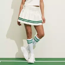 Product image of Prince Women's Mid-Rise Striped Pleated Mini Skort