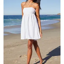 Product image of Your Favorite Tie Back Strapless Babydoll Mini Dress