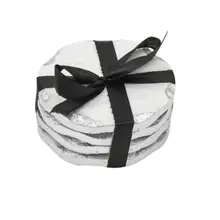 Product image of Joss & Main Alina Marquise Raw Edge Marble Coaster Set