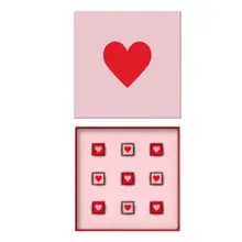 Product image of Compartés 9 Piece Valentine's Chocolate Heart Gift Box