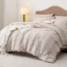 Product image of Bedsure 7-Piece White Queen Comforter Set