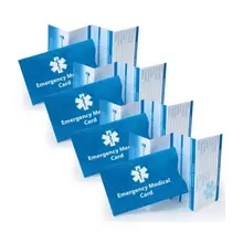 Product image of Medical Alert Wallet Cards with Protective Sleeve 