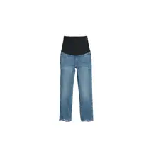 Product image of Easton Maternity Frayed-hem Straight-leg Jean