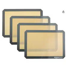Product image of Amazon Basics Silicone, Non-Stick, Food Safe Baking Mat, Pack of 4