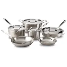 Product image of All-Clad D5 Stainless Steel 10-Piece Cookware Set