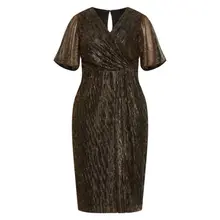Product image of Avenue Plus Size Julia Plisse Dress