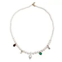 Product image of Loren Stewart Zelda Pearl Charm Necklace