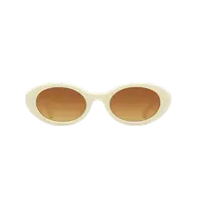 Product image of Madewell Russell Oval Sunglasses in 'Antique Cream'
