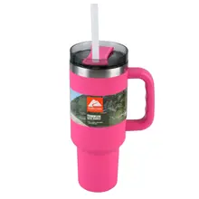 Product image of Ozark Trail 40 oz Vacuum Insulated Stainless Steel Tumbler Hot Pink