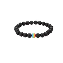 Product image of Black Bead Pride Bracelet