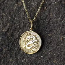 Product image of Gold Chinese Dragon Necklace