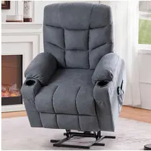 Product image of Esright Power Lift Recliner for Elderly, Electric Recliner Chairs for Adults with Heated Vibration Massage,Heavy Duty Electric Recliner with Side Pockets, USB Charge Port & Cup Holders, Blue Grey