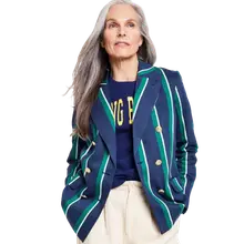 Product image of Stripe Double Breasted Blazer