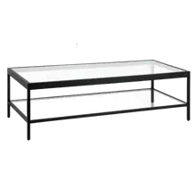 Product image of Meyer and Cross Alexis 54-inch Blackened Bronze Rectangle Glass Top Coffee Table