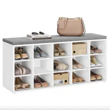 Product image of Vasagle 15-Compartment Shoe Rack Bench with Cushion