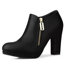 Product image of Allegra K Women's Platform Round Toe Ankle Booties