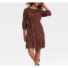 Product image of Knox Rose Women's Long Sleeve Smocked A-Line Dress