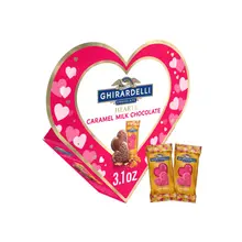 Product image of Ghirardelli Valentine's Milk & Chocolate Caramel Duet Hearts
