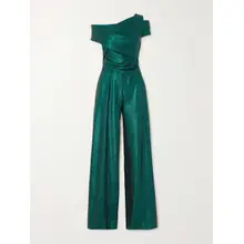 Product image of Talbot Runhof Asymmetric sequined stretch-jersey jumpsuit
