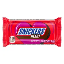 Product image of SNICKERS Valentine's Singles Size Chocolate Heart Candy Bars