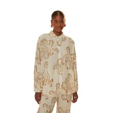 Product image of Farm Rio Off-White Octopus Fun Euroflax Premium Linen Shirt