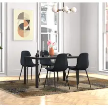 Product image of Mercury Row Ally 5-Piece Glass Top Dining Set