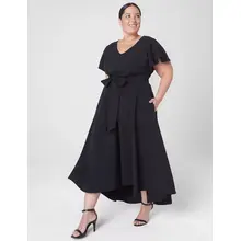 Product image of Lena V-Neck High-Low Midi Dress