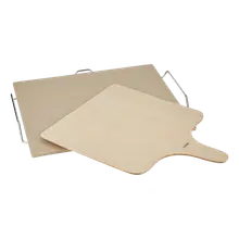 Product image of Leifheit Pizza Stone Square w/ Wooden Spatula