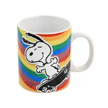 Product image of Gibson Peanuts 70th Anniversary 4-Piece Stoneware Mug Set in Rainbow