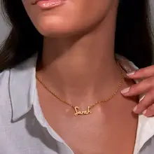 Product image of Mint & Lily 14K Solid Gold Fairy Name Necklace