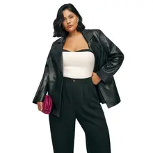 Product image of Reformation Veda Dalia Relaxed Leather Blazer