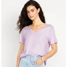 Product image of 100% cotton V-neck t-shirt