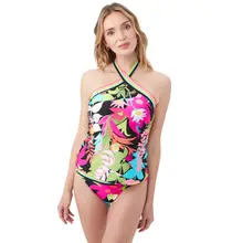 Product image of Trina Turk Tiki Reversible High Neck Tankini Swim Top