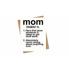 Product image of Mom Definition Greeting Card