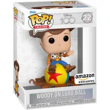 Product image of Funko Pop! Train: Disney 100 - Woody on Luxo Ball, Woody, Amazon Exclusive