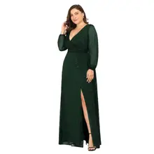 Product image of Ever-Pretty V-Neck Long Sleeve Sparkle Dress