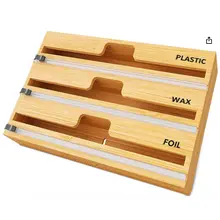 Product image of SpaceAid WrapNeat 3 in 1 Wrap Organizer with Cutter and Labels